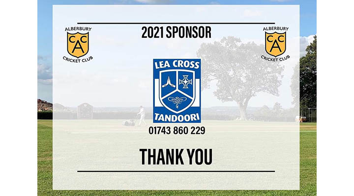 Lea Cross Tandoori Sponsors of Alberbury Cricket Club 