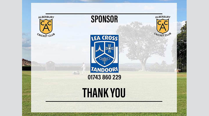 Lea Cross Tandoori Sponsors of Alberbury Cricket Club 